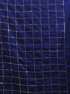 Blue cotton handspun soft saree with sequined work 4