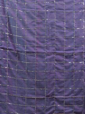 Blue cotton handspun soft saree with sequined work 4