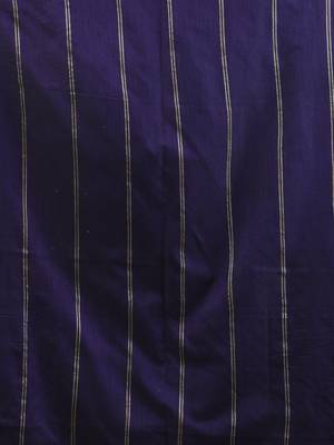Purple cotton handspun soft saree with stripe pattern 4