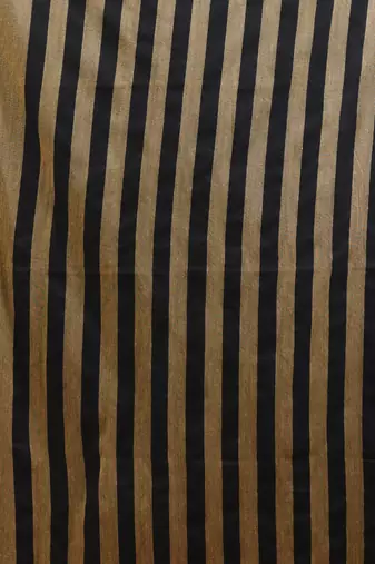 Beige cotton soft saree with stripes pallu