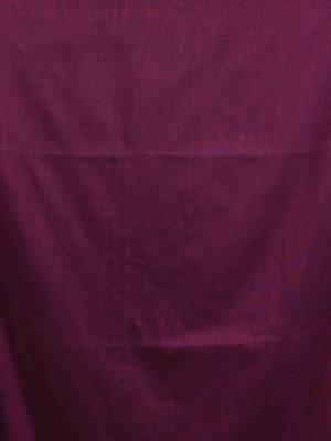 Magenta cotton handspun soft saree with pompom 4