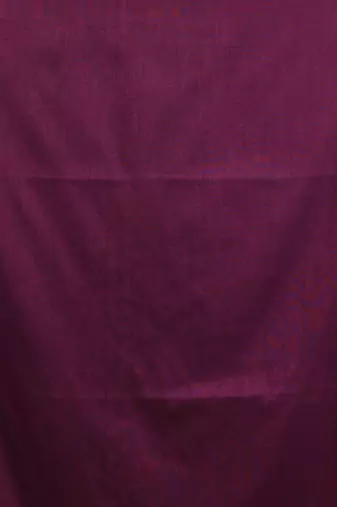 Magenta cotton handspun soft saree with pompom
