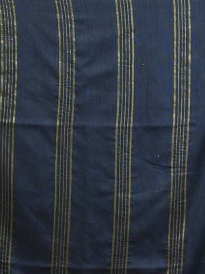 Corn yellow cotton soft saree with zari stripe pallu 4