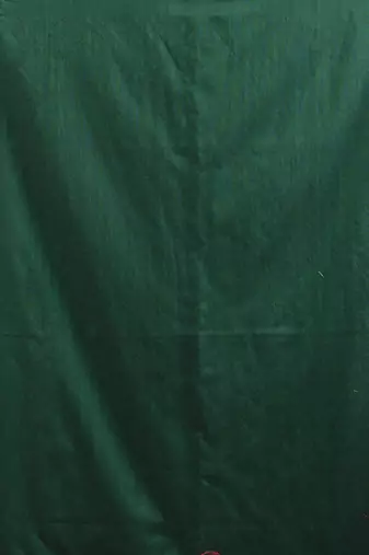Teal cotton soft saree with contrast green pallu