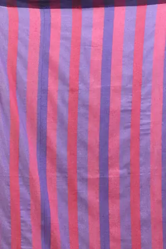 Lavender cotton soft saree with stripe pallu