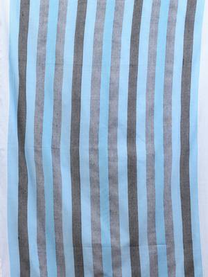 White cotton soft saree with stripe pallu 4