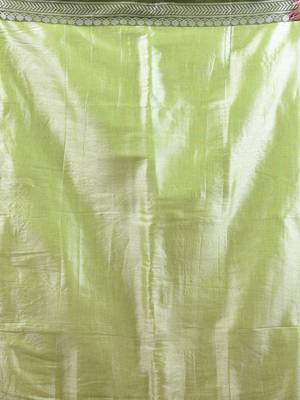 Light green shimmer tissue saree with nakshi borders 4