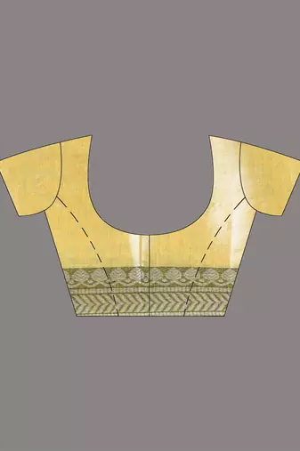 Yellow shimmer tissue saree with nakshi borders