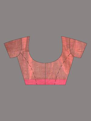 Beige stripe pattern tissue saree with sequin work 5