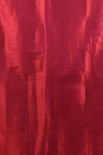 Red and pink dual tone stripe pattern tissue saree with sequin work