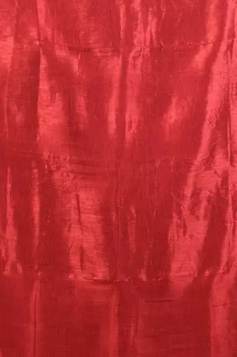 Red shimmer tissue saree with gota patti borders