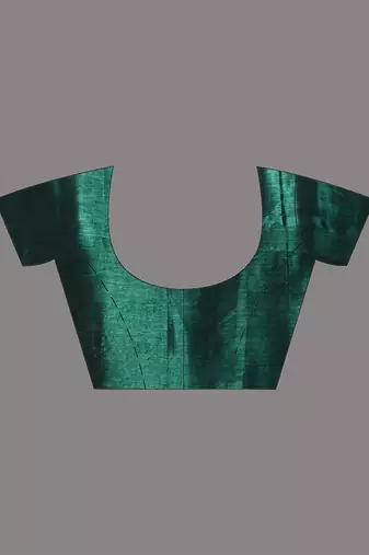 Green shimmer tissue saree with gota patti borders