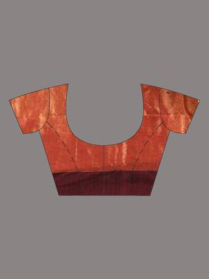 Red shimmer tissue saree with gota patti borders 5