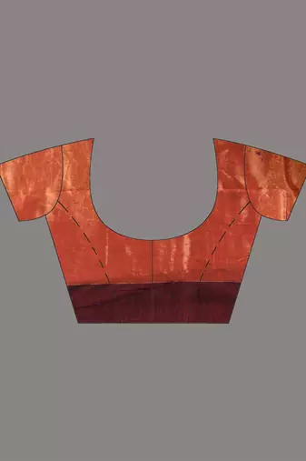 Red shimmer tissue saree with gota patti borders