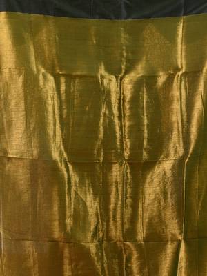 Sap green shimmer tissue saree with gota patti borders 4