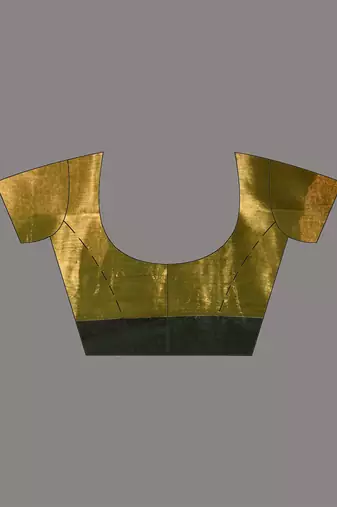 Sap green shimmer tissue saree with gota patti borders