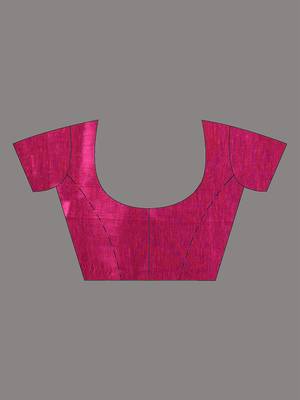 Pink shimmer tissue saree with gota patti borders 5