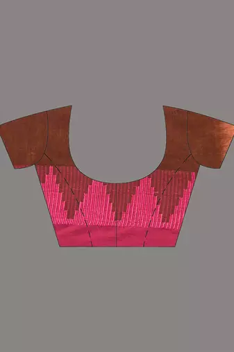 Brown tissue soft saree with temple borders