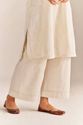 Off-white mal chikankari embroidery co-ord set 5