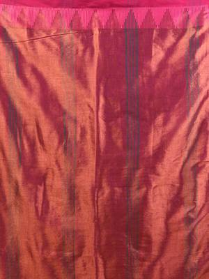 Pink tissue soft saree with temple borders 4
