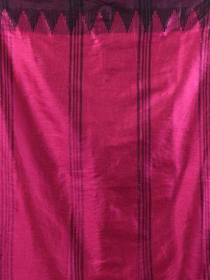 Pink tissue soft saree with temple borders 4