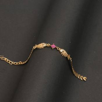 Pink Gold plated copper bracelet 1