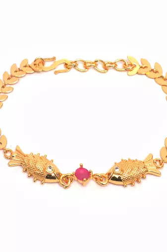 Pink Gold plated copper bracelet