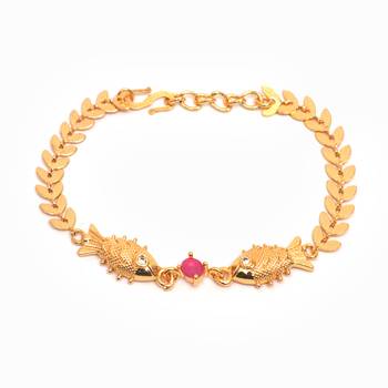 Pink Gold plated copper bracelet 3