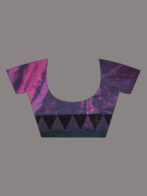 Purple tissue soft saree with temple borders 5