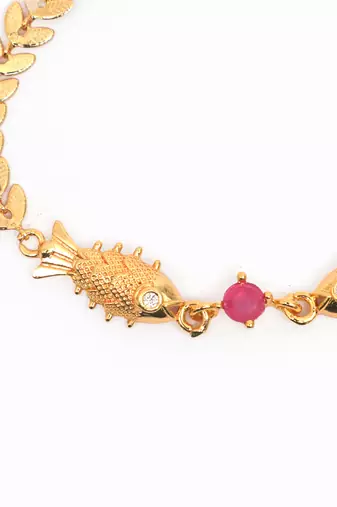 Pink Gold plated copper bracelet