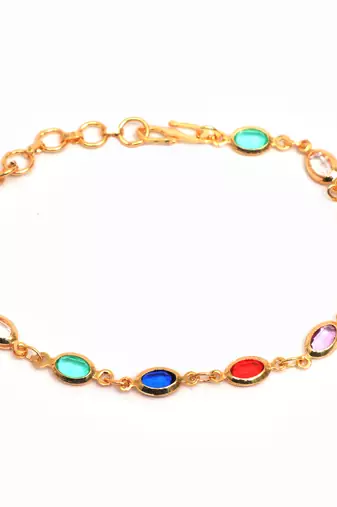 Multicolor Gold plated copper bracelet
