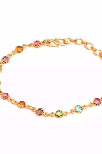 Multicolor Gold plated copper bracelet