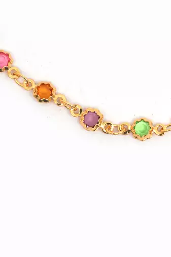 Multicolor Gold plated copper bracelet