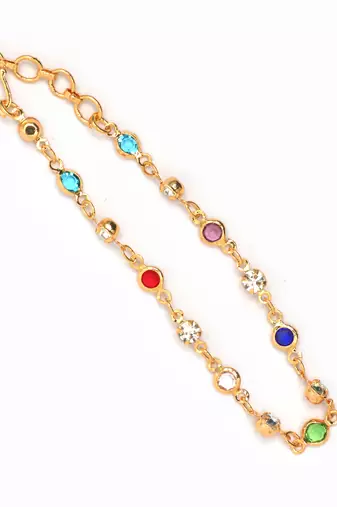 Multicolor Gold plated copper bracelet