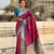 Maroon patola silk blend weaving ikkat meenakari saree