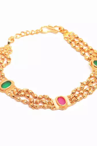 Multicolor Gold plated copper bracelet