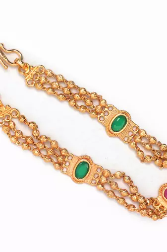 Multicolor Gold plated copper bracelet