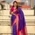 Purple patola silk blend weaving ikkat meenakari saree