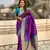 Violet patola silk blend weaving ikkat meenakari saree