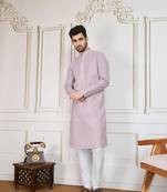 Mauve solid chikankari kurta