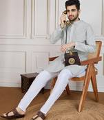 Pista solid chikankari kurta