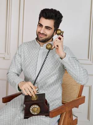 Pista solid chikankari kurta 4