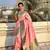 Pink soft silk blend woven meenakari saree