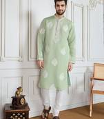 parrot green floral workkurta