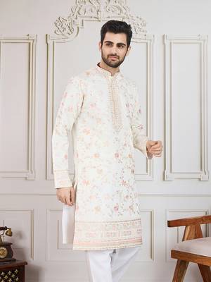 cream floral workkurta 3