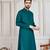 Firozi solid cotton textured kurta