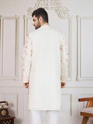 cream floral workkurta 5