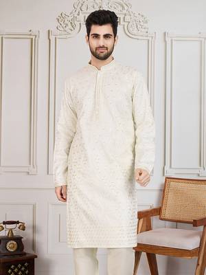 Creamfloral fusion work wear kurta 2