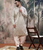 Grey sequin chic patternchikankari kurta