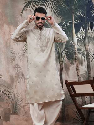 Grey sequin chic patternchikankari kurta 2